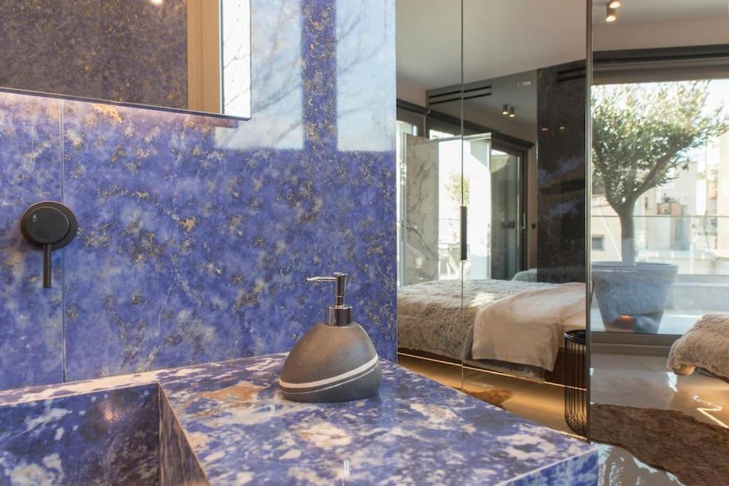 Luxury Acropolis View Apartment-Living Stone Black Pearl Atena Exterior foto