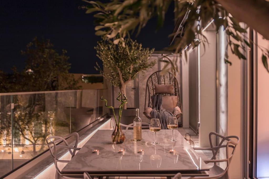 Luxury Acropolis View Apartment-Living Stone Black Pearl Atena Exterior foto