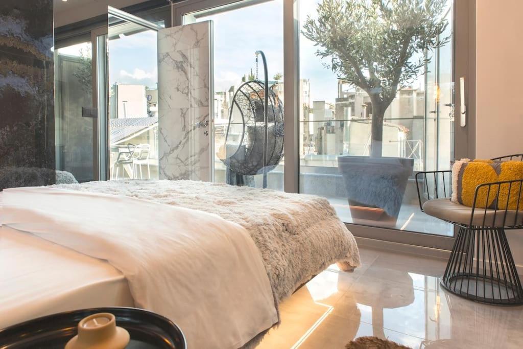 Luxury Acropolis View Apartment-Living Stone Black Pearl Atena Exterior foto