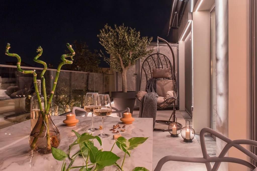 Luxury Acropolis View Apartment-Living Stone Black Pearl Atena Exterior foto