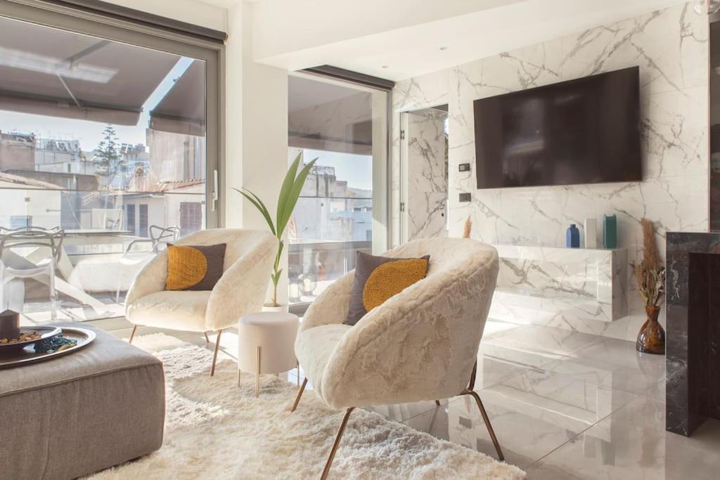 Luxury Acropolis View Apartment-Living Stone Black Pearl Atena Exterior foto