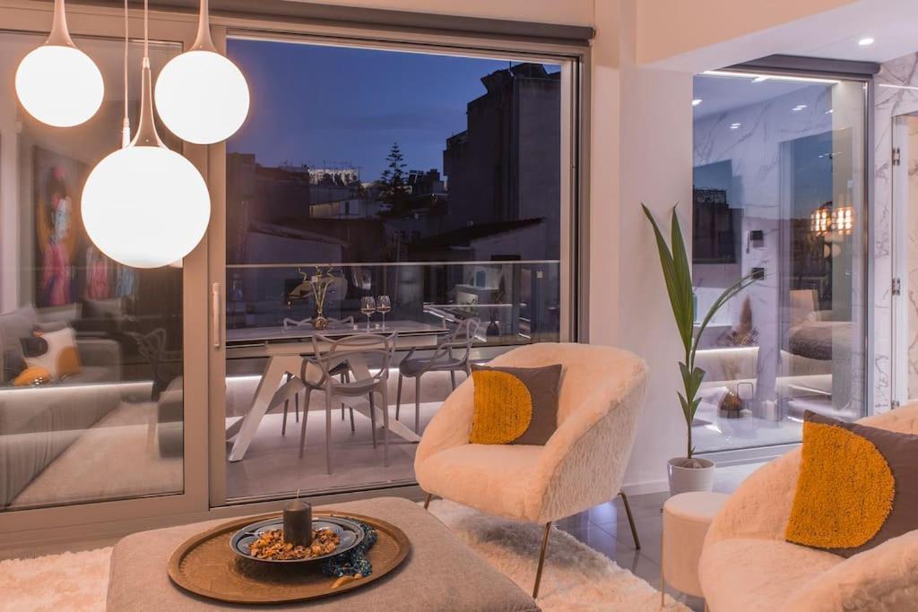 Luxury Acropolis View Apartment-Living Stone Black Pearl Atena Exterior foto